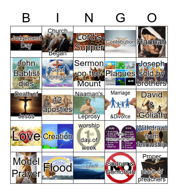 General Bible Knowledge #1 Bingo Card