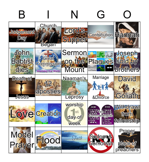 General Bible Knowledge #1 Bingo Card