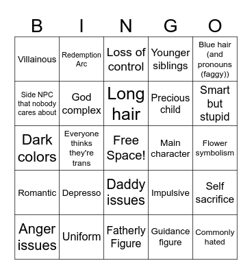 Joker's Character Bingo Board! Bingo Card