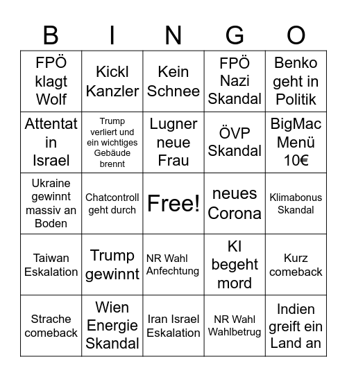 2024 Bingo Card