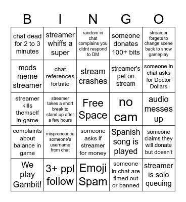 Bingo for 50k Doctor Dollars Bingo Card