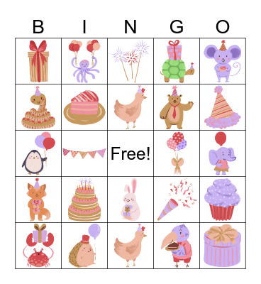 Ava's Birthday Bingo! Bingo Card