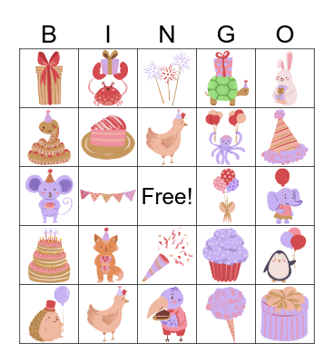 Ava's Birthday Bingo! Bingo Card