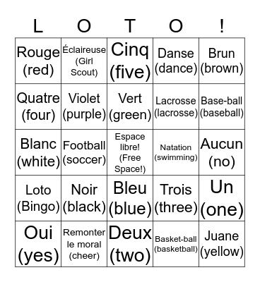 Bingo Card