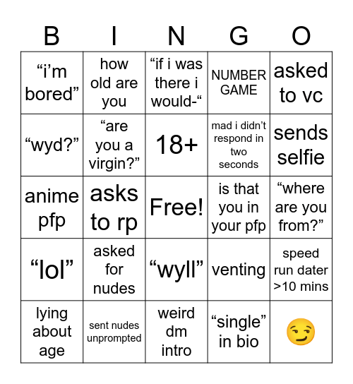 discord bungo Bingo Card