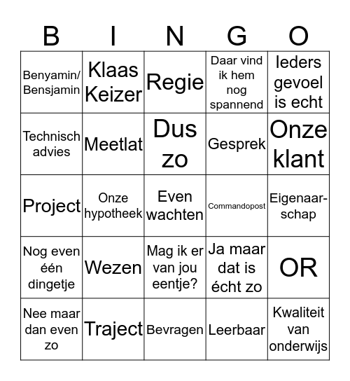 Brhm Bingo Card