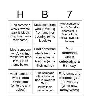 HOST BINGO Card