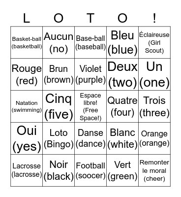 Bingo Card