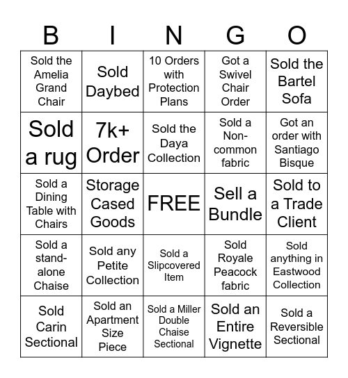 ROW DTLA BINGO Card