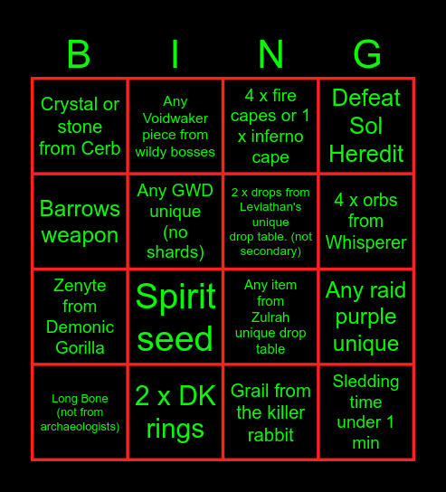 BERNS & CRYING PVM SHOWDOWN! Bingo Card