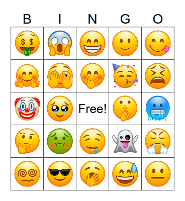 EMOJI Bingo Card