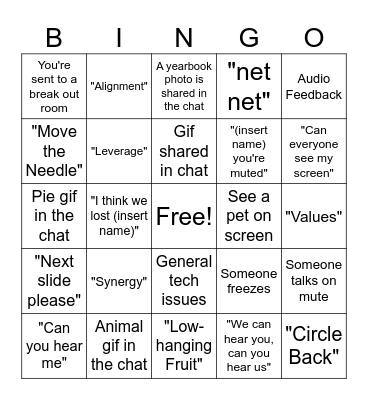 Meeting BINGO Card