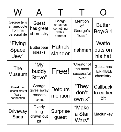 GLTS Bingo Card