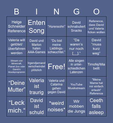 Discord-Call Bingo Card