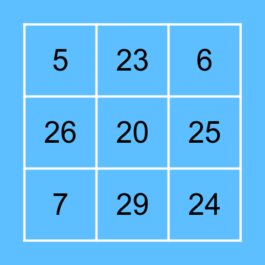 Musik-Bingo Domstad Open Bingo Card