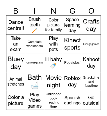 Baby Bucketlist 🚀 Bingo Card