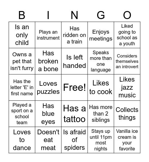 EMI South Africa Bingo Card