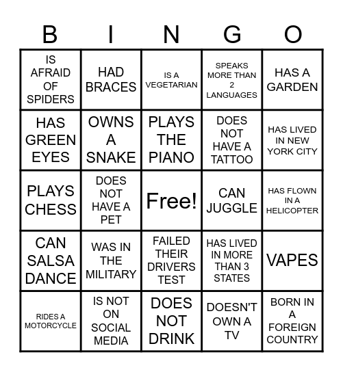 ORCHARD SURGICAL CENTER SKILLS FAIR 2024 Bingo Card