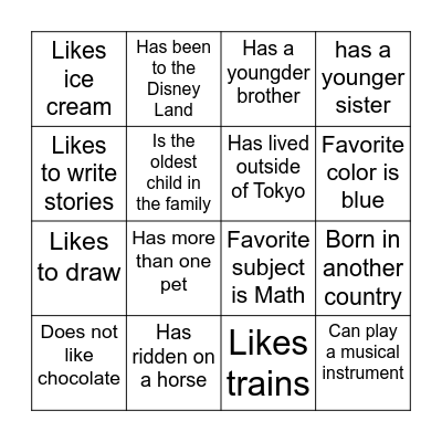 BINGO Card