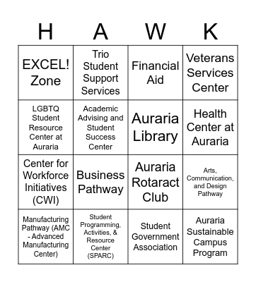 Swoop Card Bingo Card