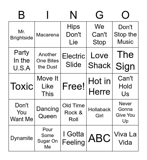 Music Bingo #2 Bingo Card