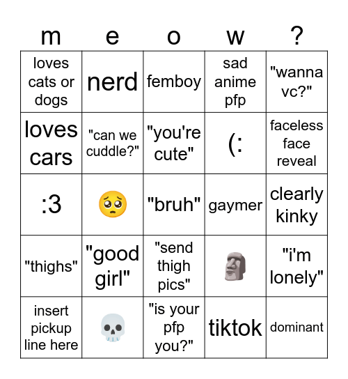 desperate eboy bingo Card