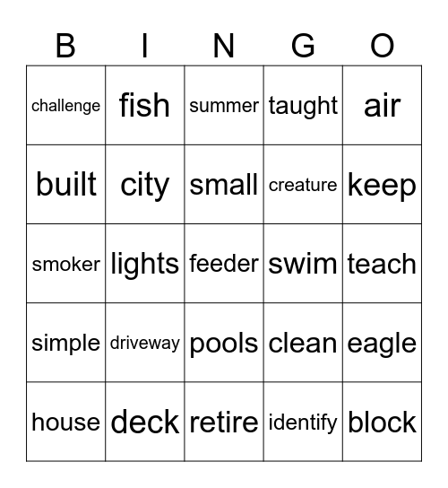 July 15 Bingo Card