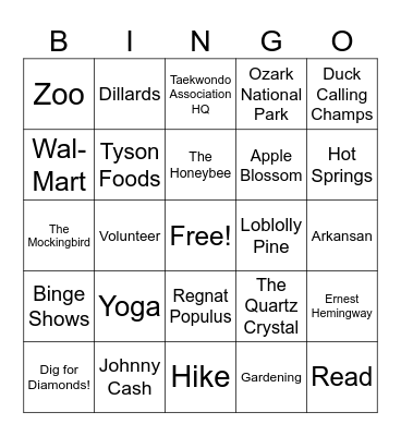 Melindas Retirement Bingo Card