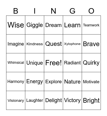 Summer Innovation Lab Bingo Card