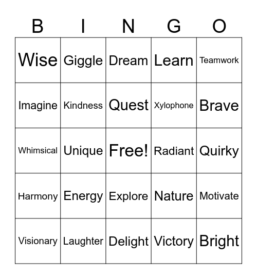 Summer Innovation Lab Bingo Card