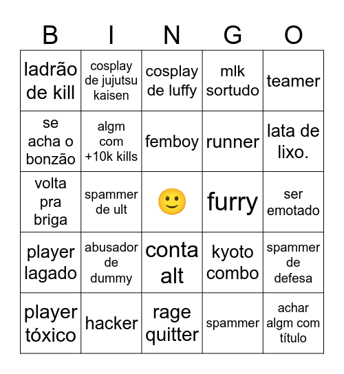 SBG BINGO Card