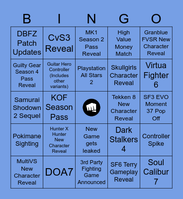 EVO 2024 Bingo Card