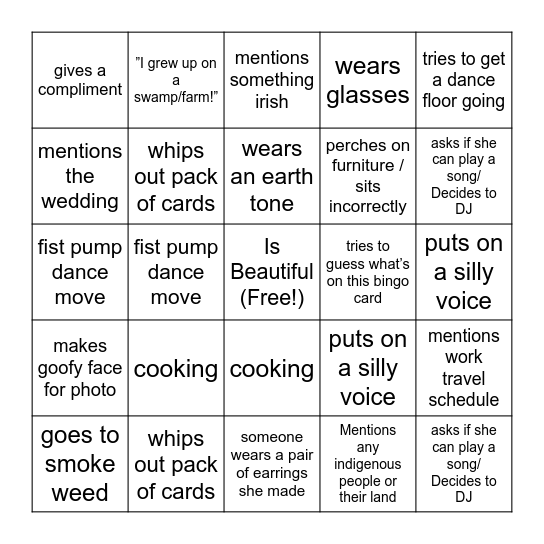 Brigid Bingo! Bingo Card