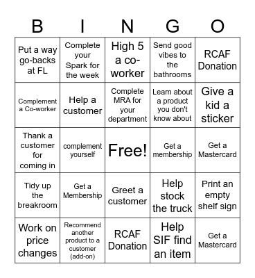 REI Ithaca Bingo Card