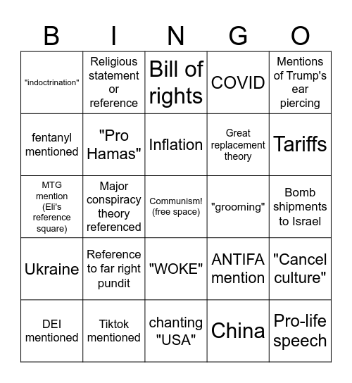 National Convention Bingo with the Council Bingo Card