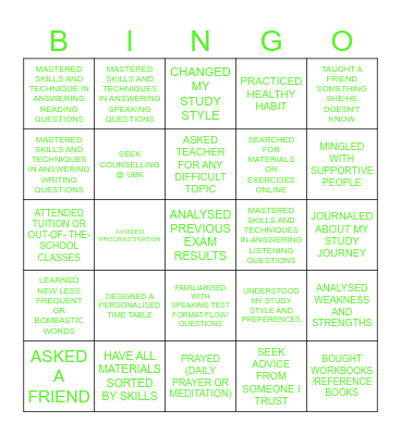 BINGO, DONE THAT- SPM EDITION! Bingo Card