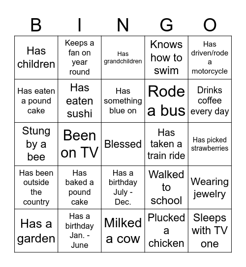 Deaconess Event Bingo #4 Bingo Card