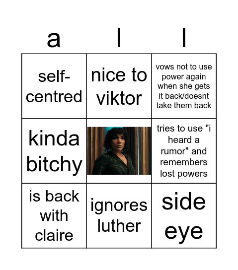 umbrella academy s4 (allison) Bingo Card