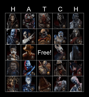 (2024)All killer Dead by daylight Bingo Card