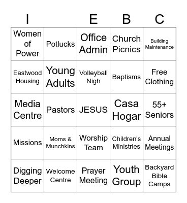 EBC Bingo Card