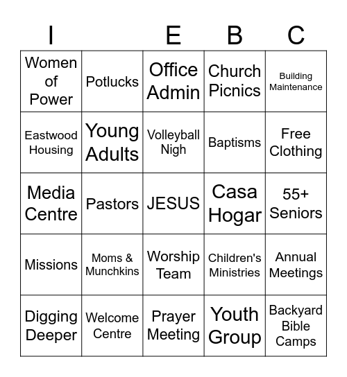 EBC Bingo Card