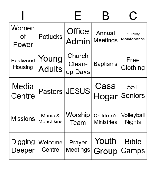 EBC Bingo Card