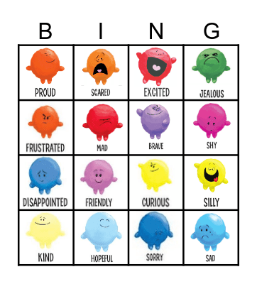 Feelings Bingo Card