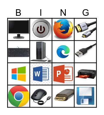 Computer parts bingo Card