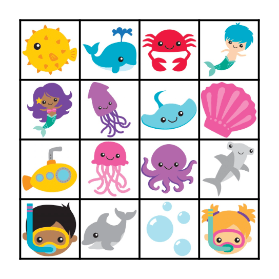 Under the Sea Bingo Card