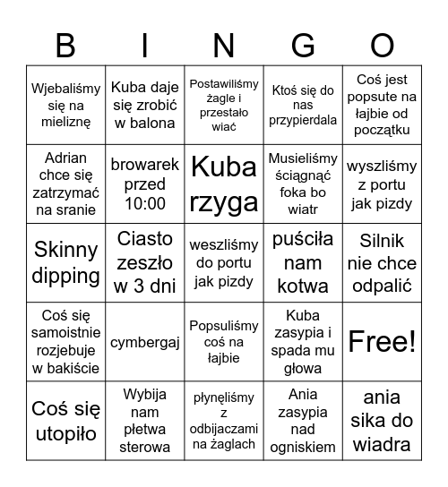 Żaglosys vol 4 Bingo Card