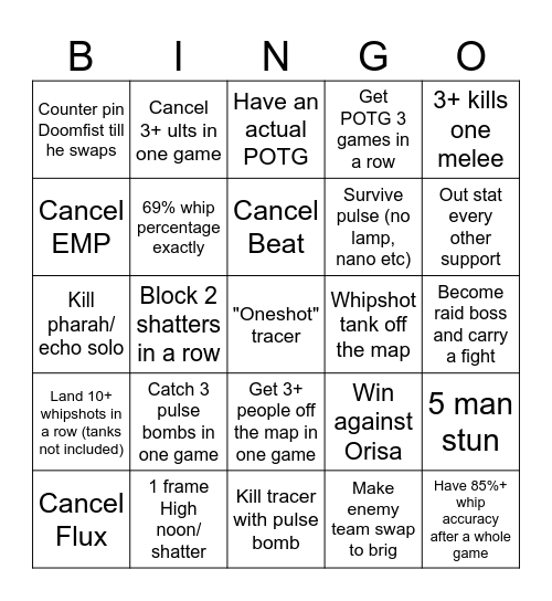 Bringo (Brig Bingo) Bingo Card