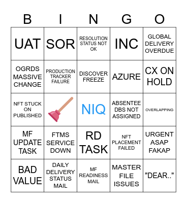 BINGO BONGO Bingo Card