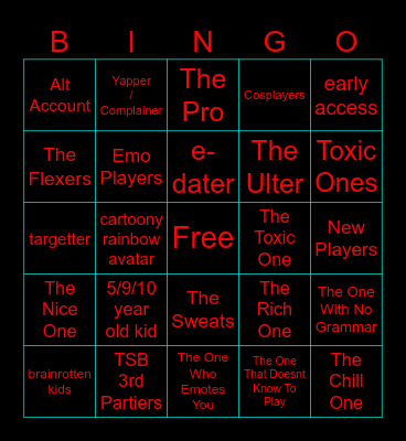 Tsbg Bingo! Bingo Card
