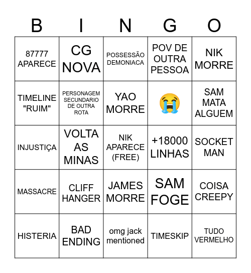 o: 35 Bingo Card